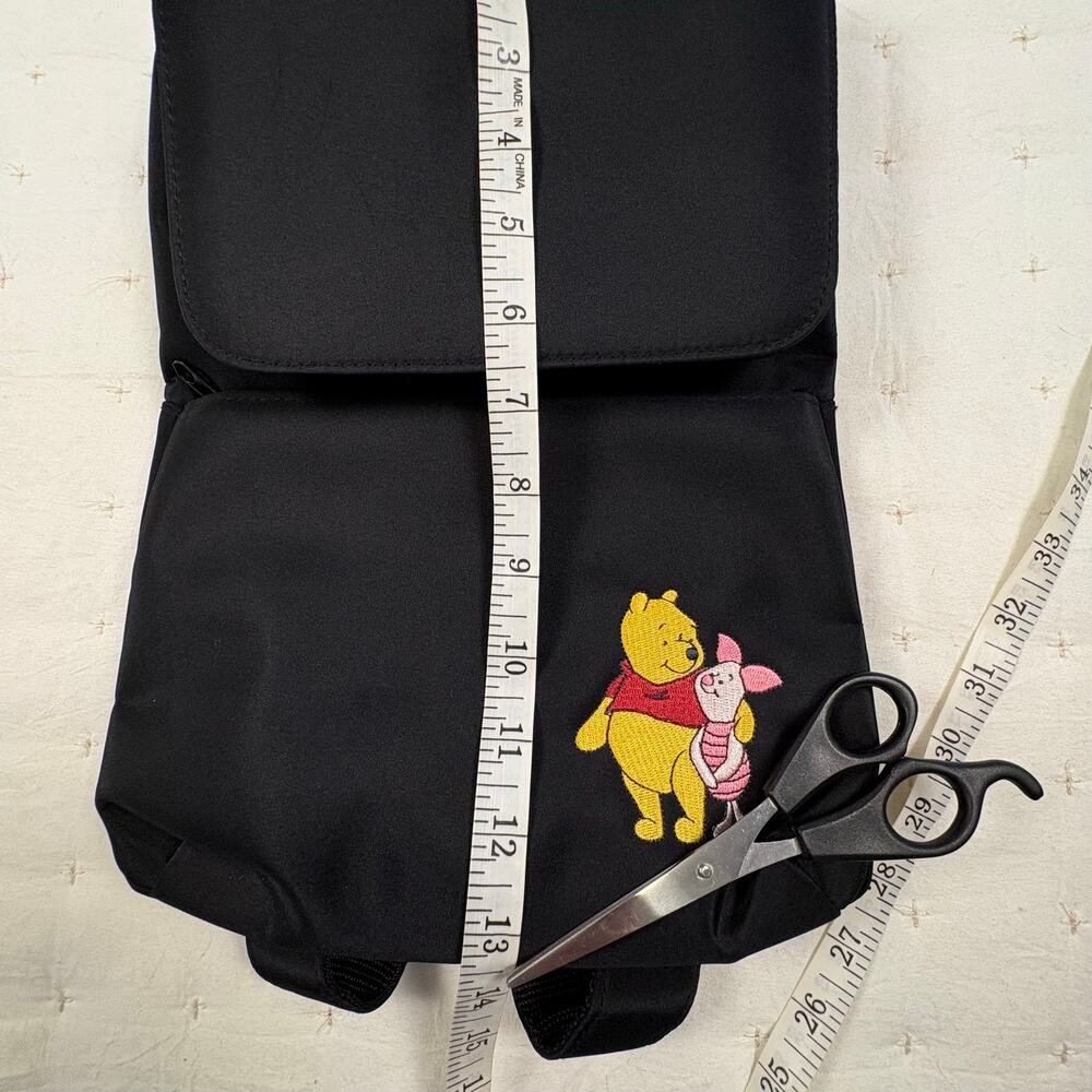 Disney Winnie the Pooh Nylon Backpack Black Medium Utility - Picture 10 of 11